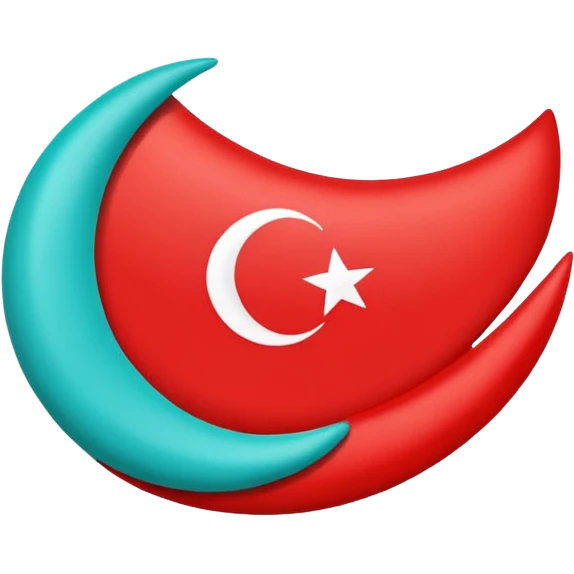 Turkuaz renginde türk bayrağı yapar mısın. Bayrak. I want to flag. 🇹🇷 Like this but turquoise  emoji