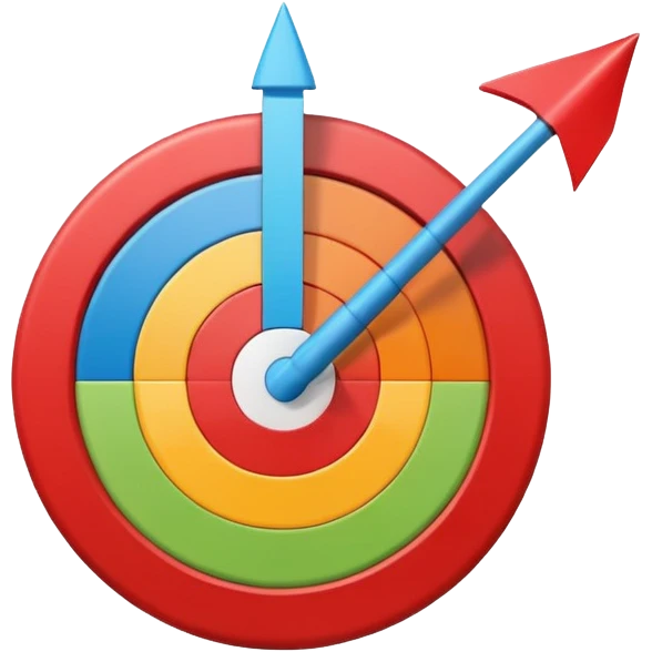 A target emoji with a bar chart emoji on the side emoji