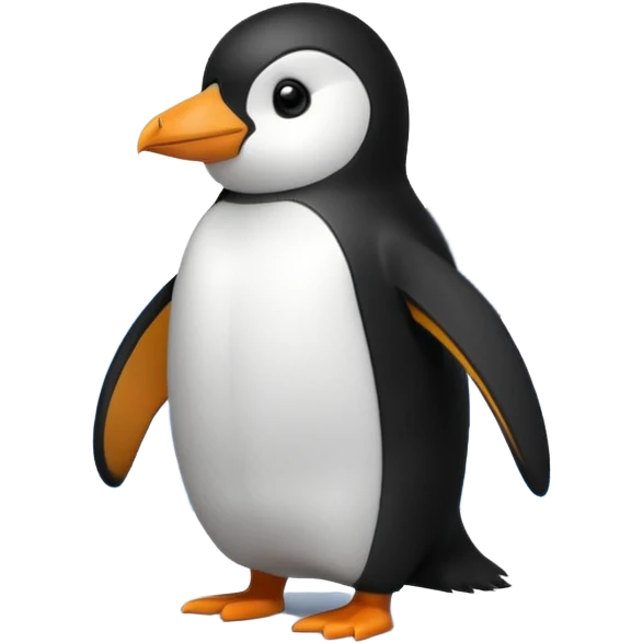 penguin in front of ice mountains emoji