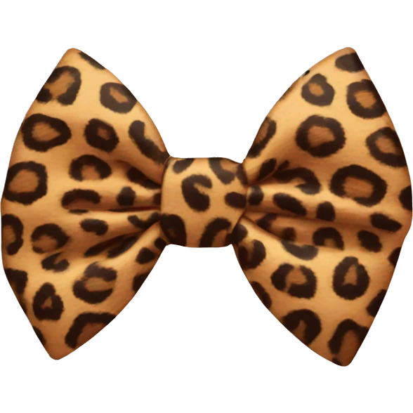 Leopard print bow emoji