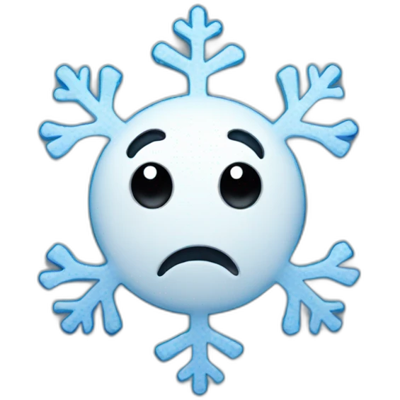 Sad snowflake emoji