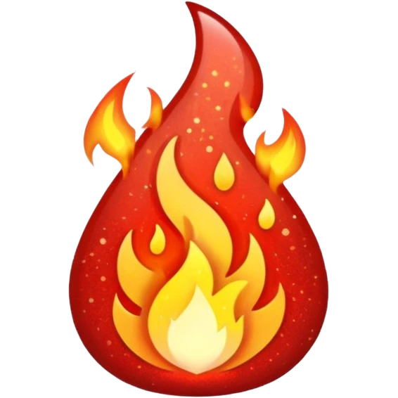 glitter red beutiful fire emoji