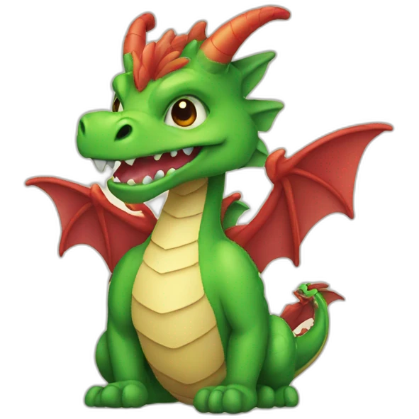 Dragon with a bow emoji