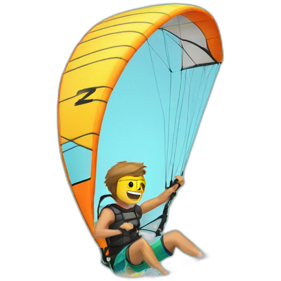 The letter Z kitesurfing  emoji