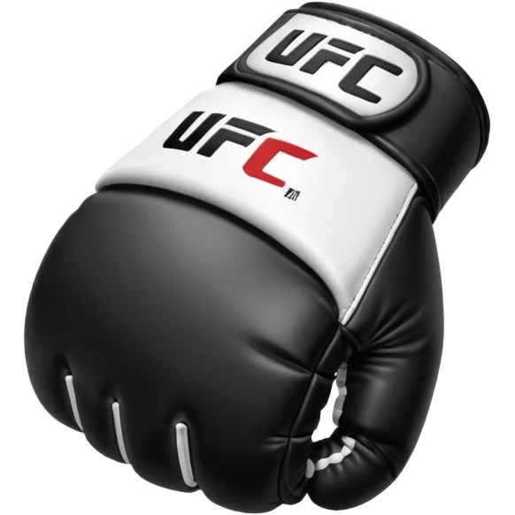 Black and white UFC Glove emoji