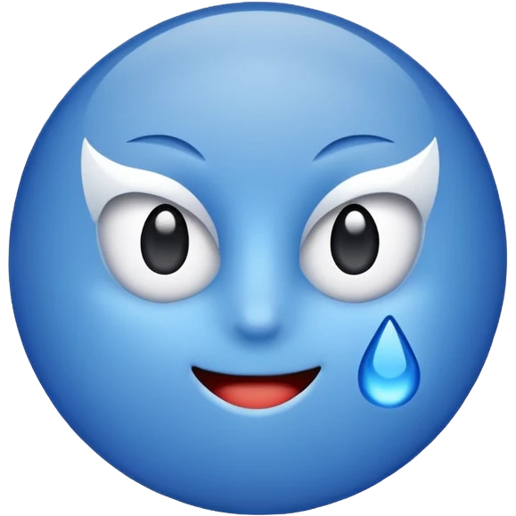 A blue circle with am inner tick emoji