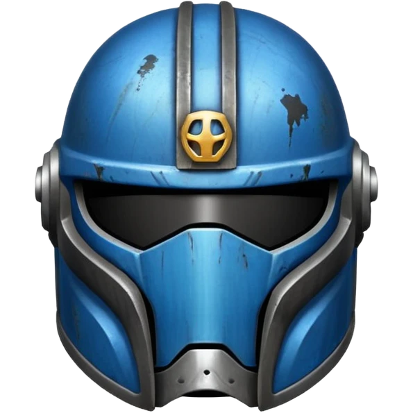 Blue and black titan helmet  emoji