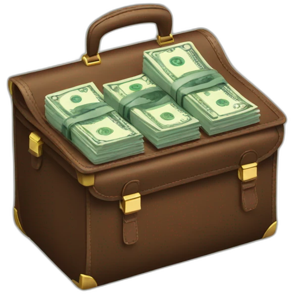 briefcase with money emoji