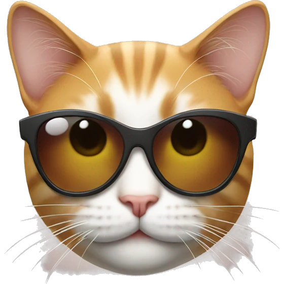 Cat with sunglasses emoji