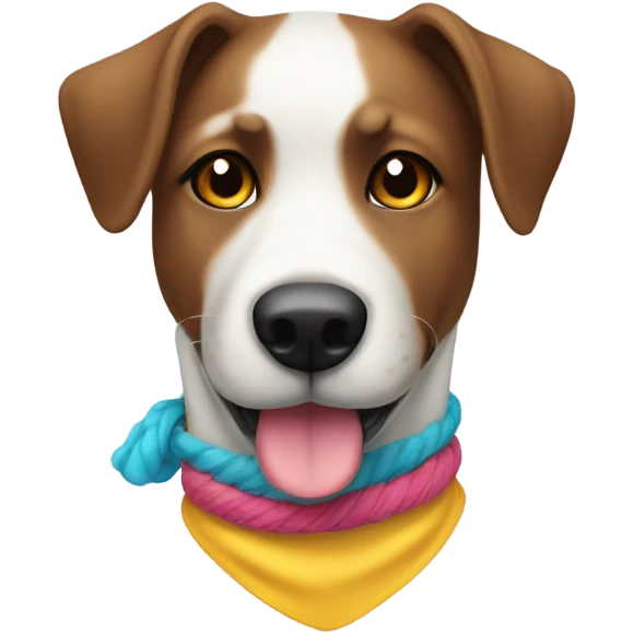 Perro con un lazo emoji
