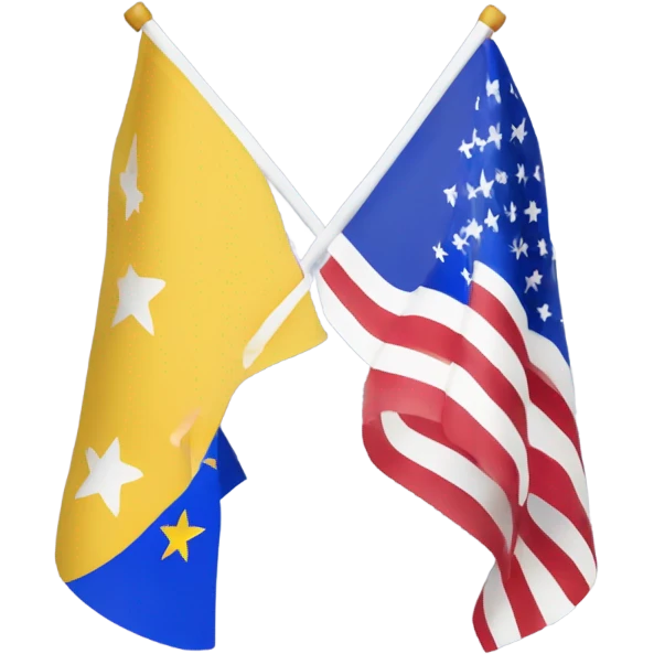 USA and EU flag collaboration emoji