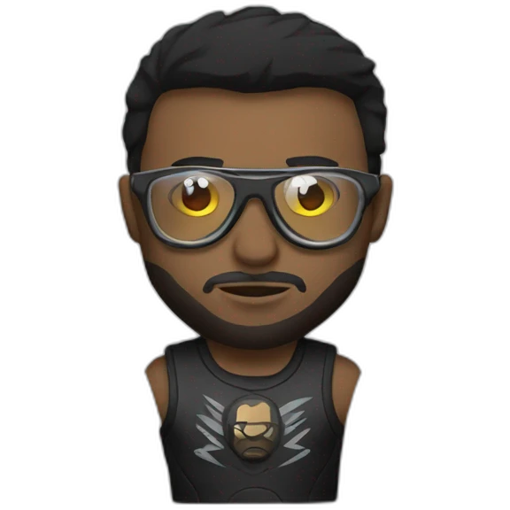MMA fighter with glases emoji