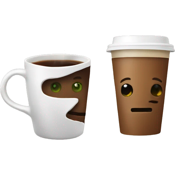 Tea meets coffee emoji