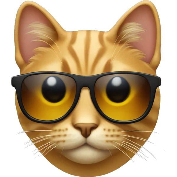 Cat with sunglasses emoji