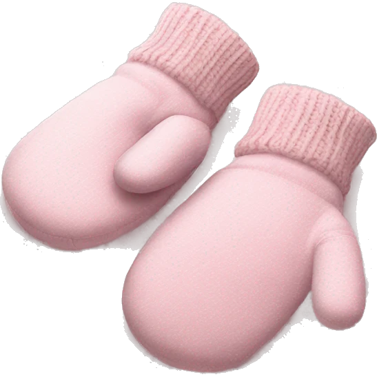 Baby Pink Xmas mittens  emoji
