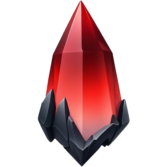 Black-red-crimson-gradient obsidian shard emoji