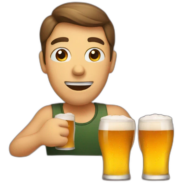 drinking beer emoji