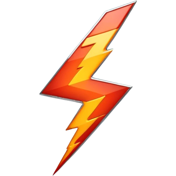 chrome orange red lightning  emoji