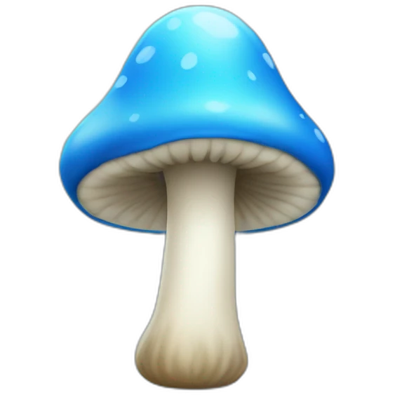 Blue mushroom emoji