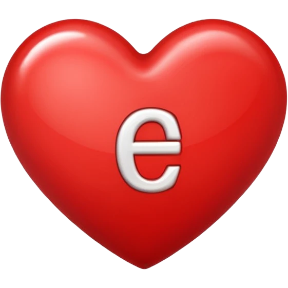 Heart with E  emoji