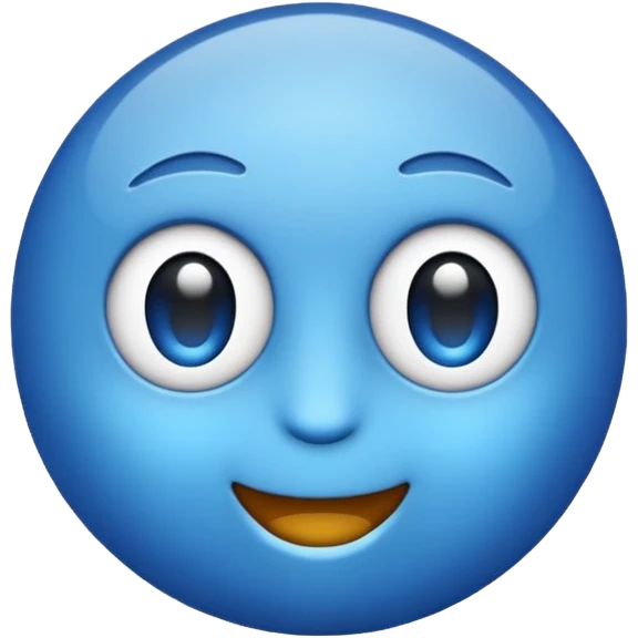 Crie um emoji com a letra L com fundo azul emoji