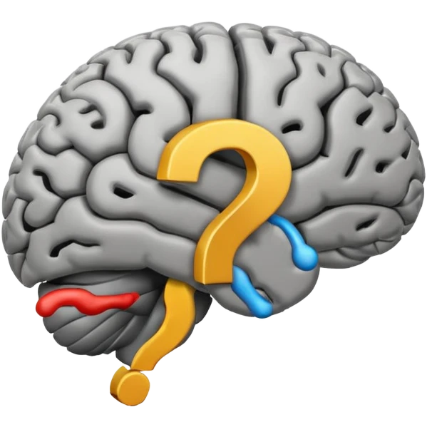 brain, task, question mark emoji