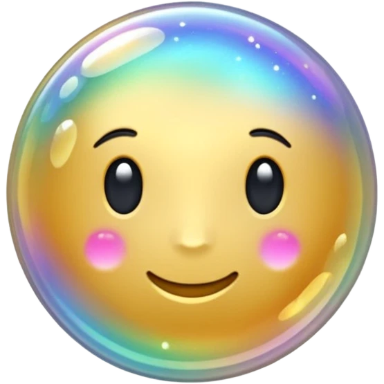 gold transparent sparkling bubble emoji