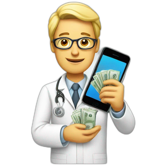 doc with phone and money emoji