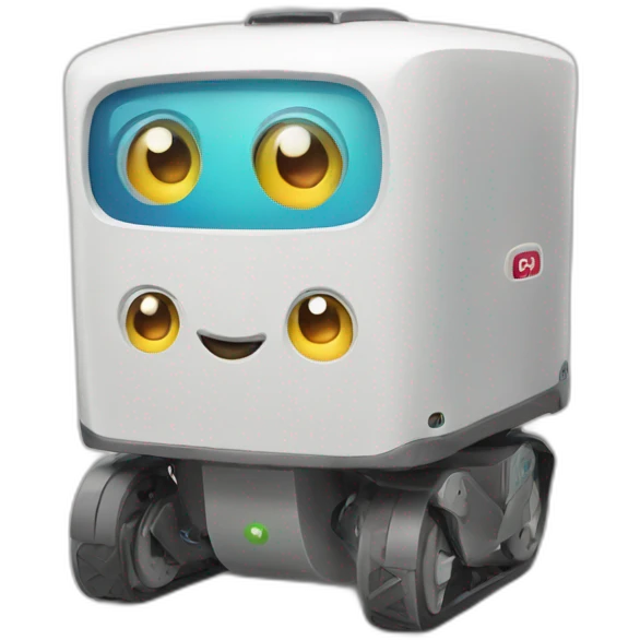 cute delivery robot emoji
