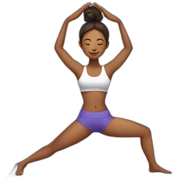 yoga woman with men emoji