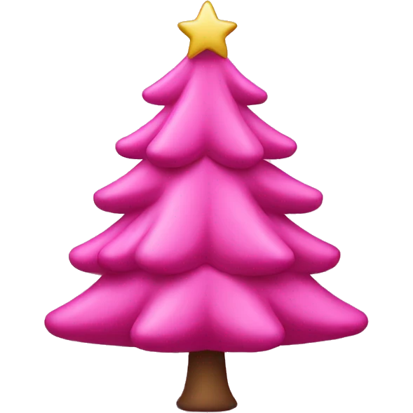 Pink Christmas tree emoji