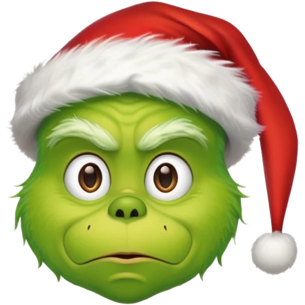 The grinch with santa hat emoji