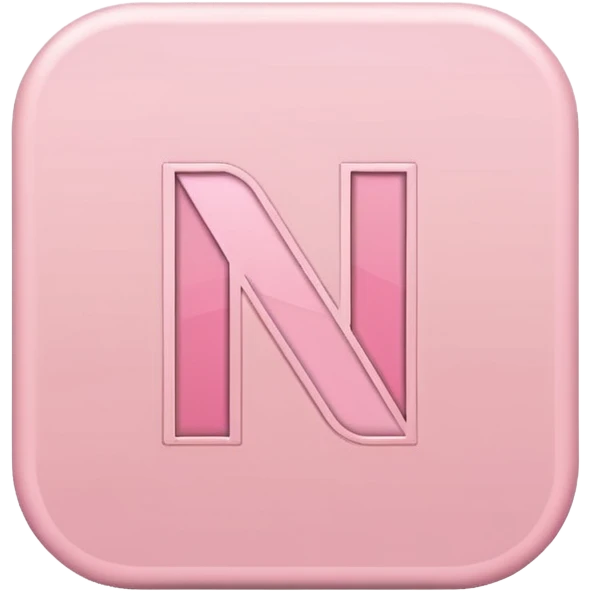 Netflix aesthetic "N" logo in pastel pink emoji
