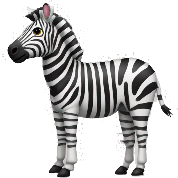 Zebra with pills emoji