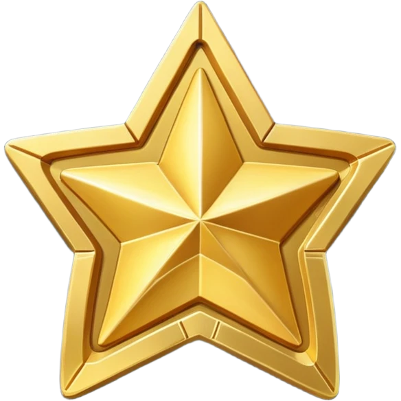 A cute 3D Stylized icon of Star Ticket for game emoji