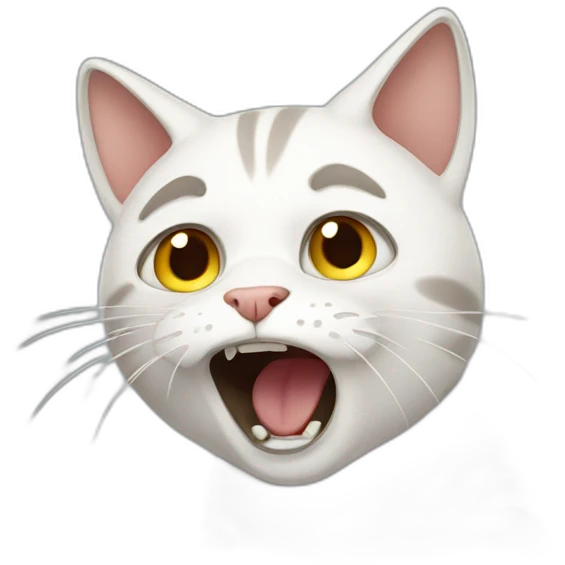 depressed cat screaming emoji