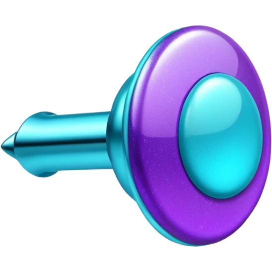 glitter purple and cian pin office emoji