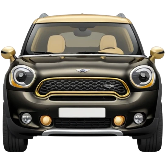 Black and pale gold mini countryman emoji