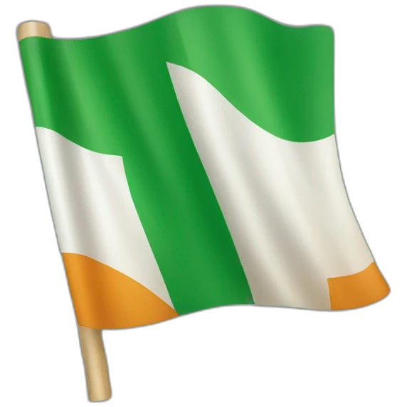irish flag waving hello emoji