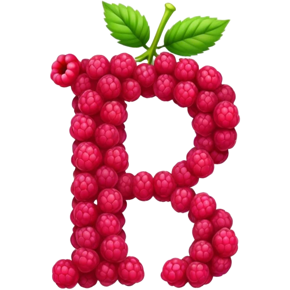 A raspberry R letter emoji