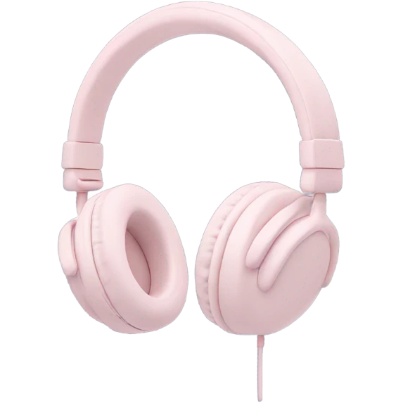 Aesthetic light pink headphones  emoji