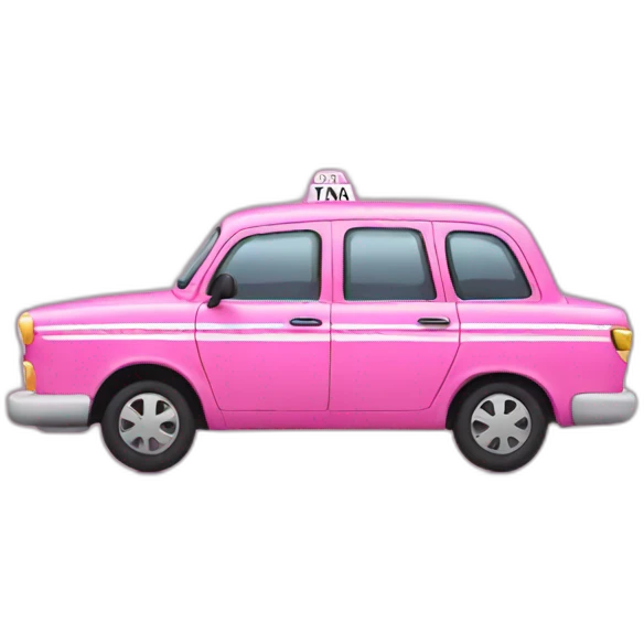 Pink taxi emoji