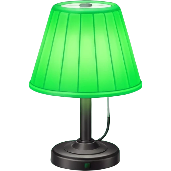 1980s green lighting lamp emoji