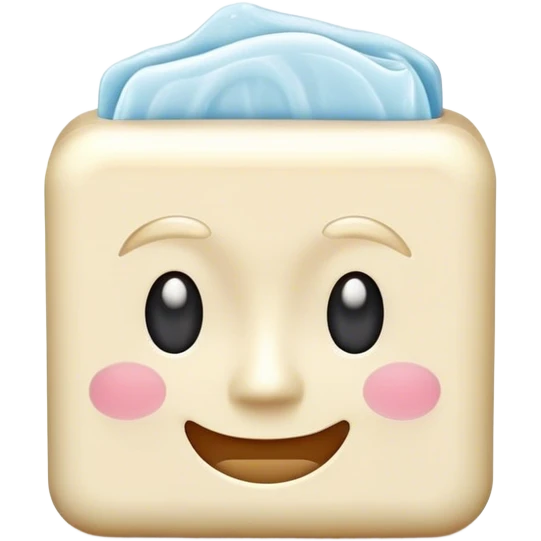 Soap with funny face emoji