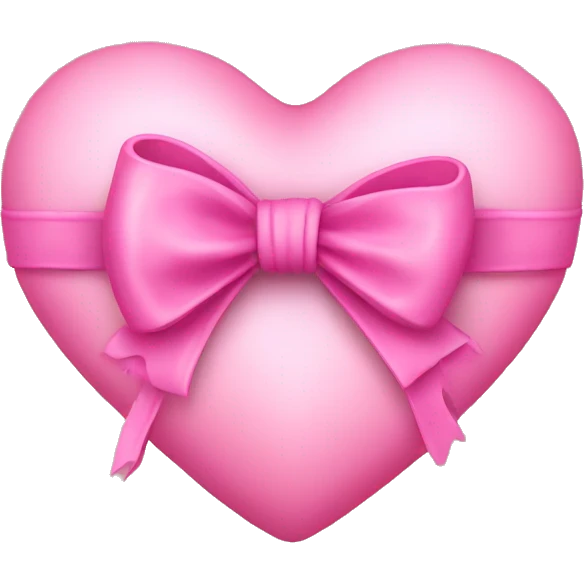Pink heart with bow emoji