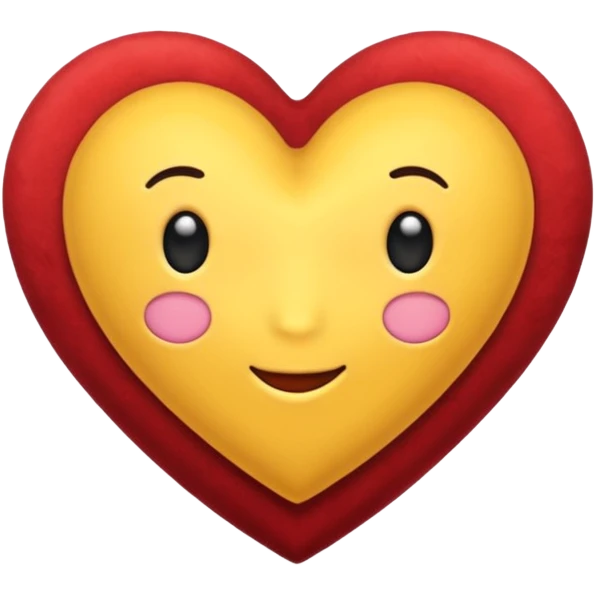 heart with a velvet yellow center emoji