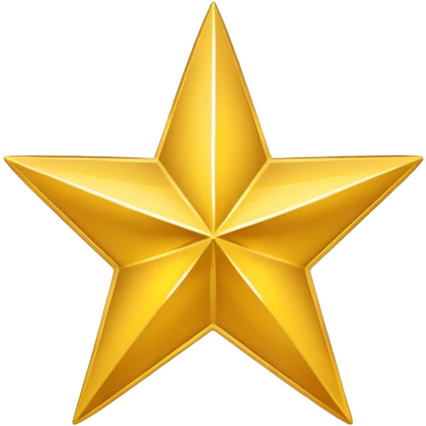 gold metal style icon of a star emoji