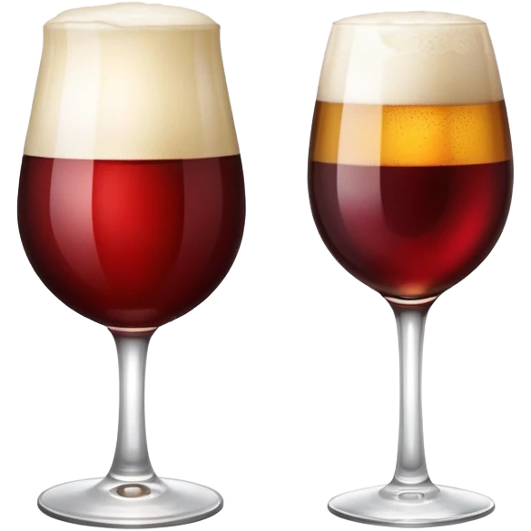 a glass of wine and beer emoji
