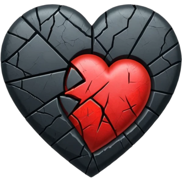 Corazón roto negro emoji