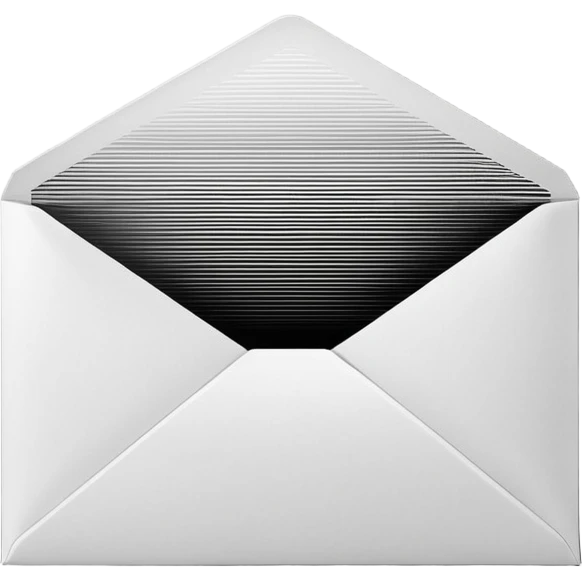 Open envelope + blank card, copperplate engraving + micro-stipple, pure black on pure white, crosshatch shading only, sharp, chiaroscuro + volumetric rays, tiny #fbcfe8 glow highlights --ar 16:9 --style raw --no 3d, glossy, gradients, gray, sepia, text emoji